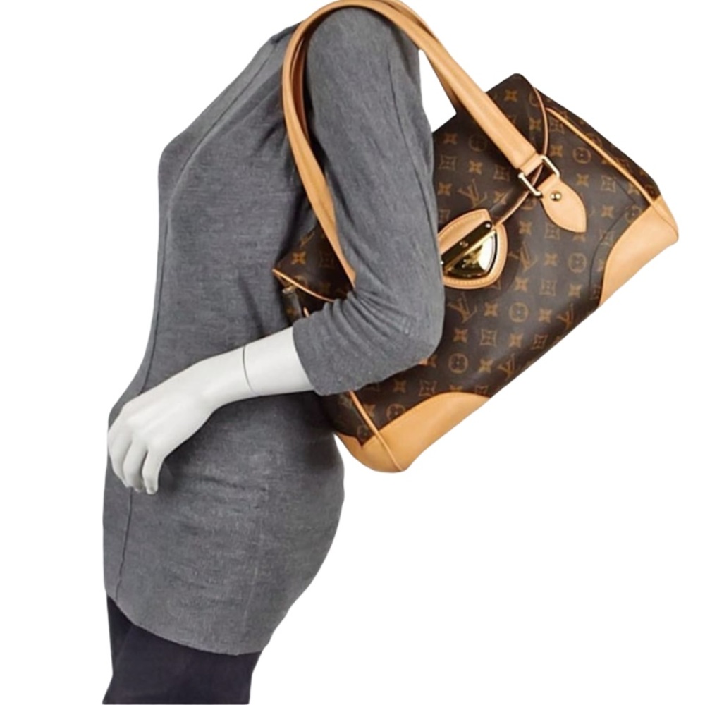 Louis Vuitton Brown and Tan Shoulder Bag